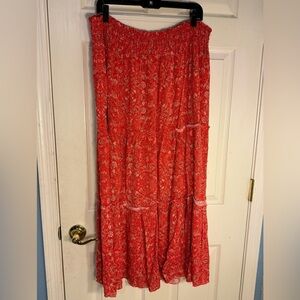 Cristina‎ B orange Floral Maxi Skirt